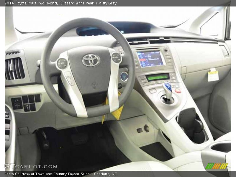 Blizzard White Pearl / Misty Gray 2014 Toyota Prius Two Hybrid