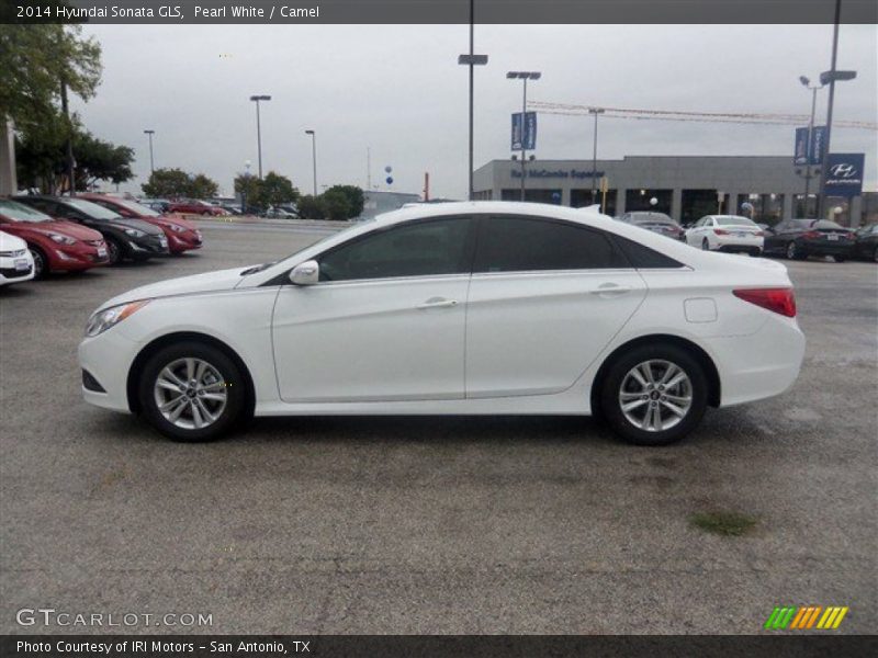 Pearl White / Camel 2014 Hyundai Sonata GLS