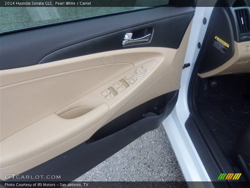 Pearl White / Camel 2014 Hyundai Sonata GLS