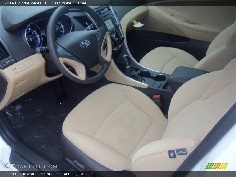 Pearl White / Camel 2014 Hyundai Sonata GLS