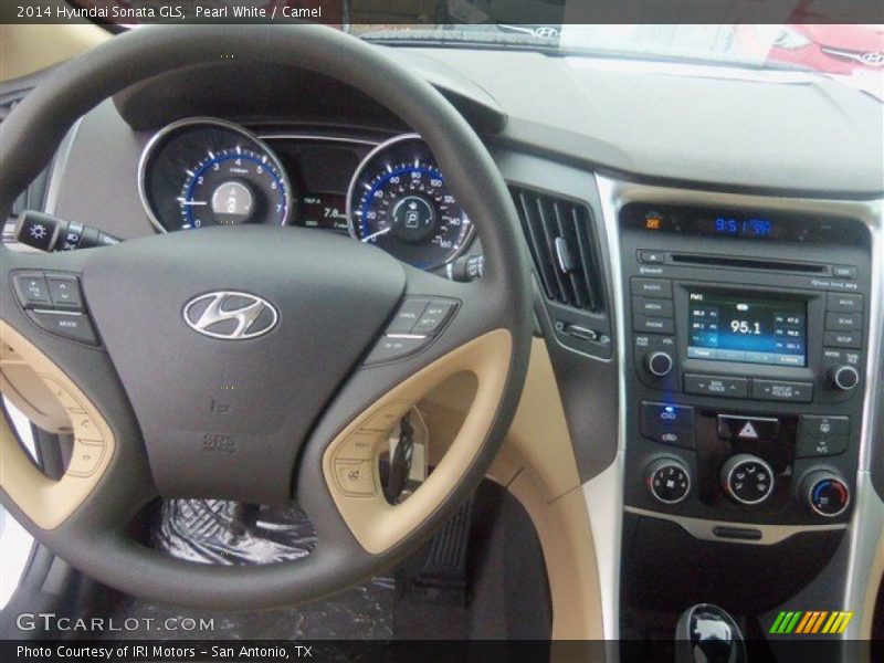 Pearl White / Camel 2014 Hyundai Sonata GLS