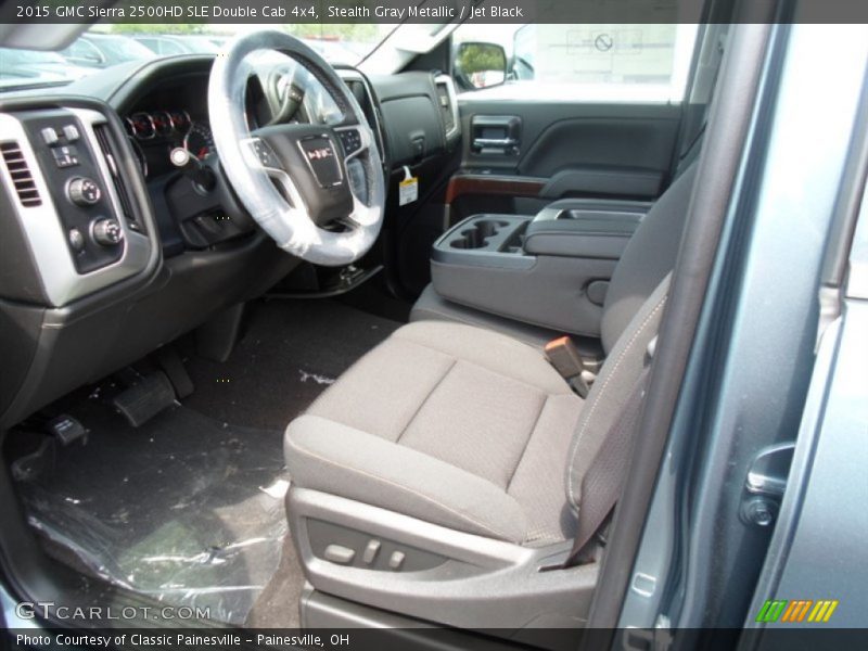 Stealth Gray Metallic / Jet Black 2015 GMC Sierra 2500HD SLE Double Cab 4x4