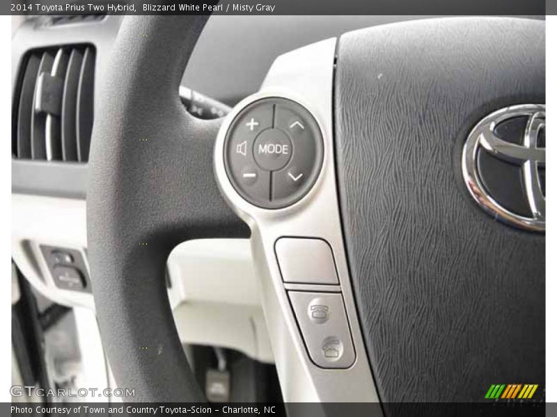 Blizzard White Pearl / Misty Gray 2014 Toyota Prius Two Hybrid