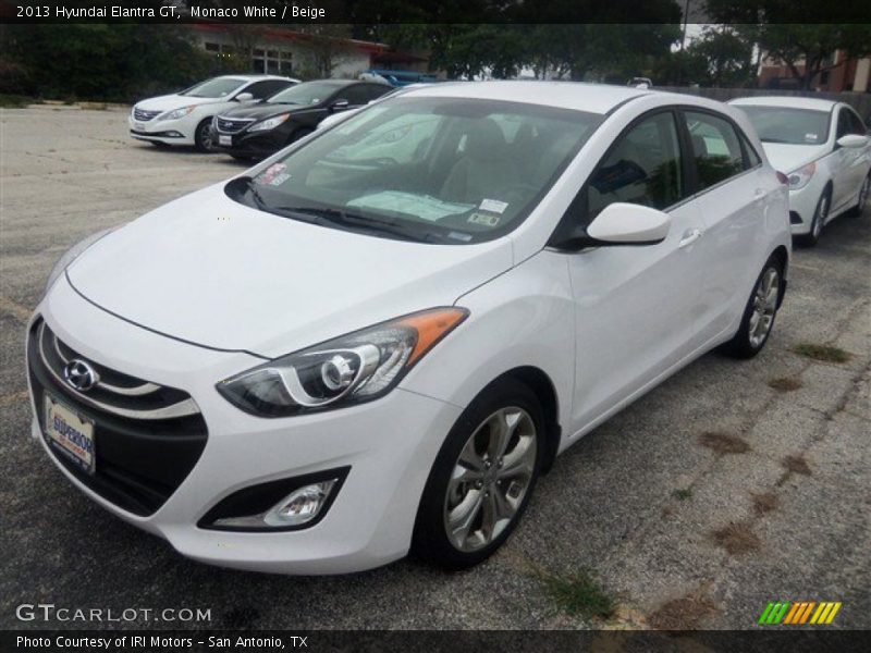 Monaco White / Beige 2013 Hyundai Elantra GT