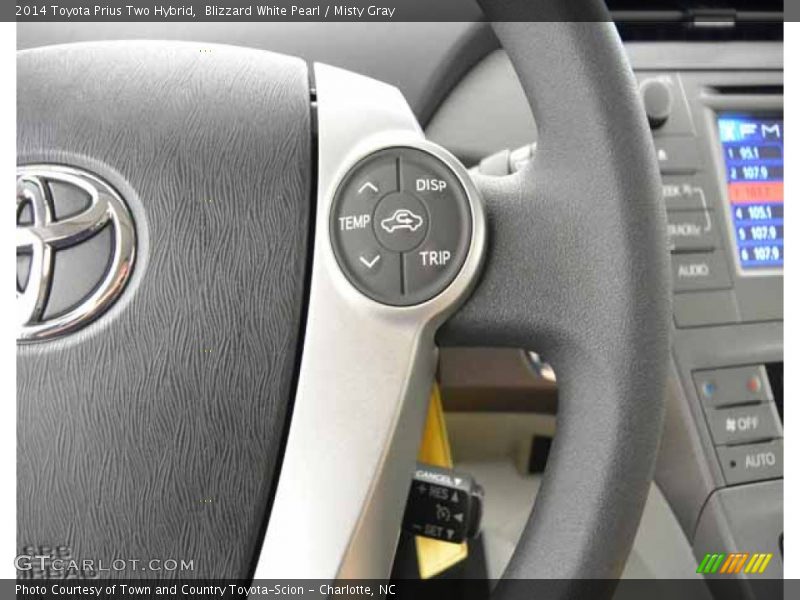 Blizzard White Pearl / Misty Gray 2014 Toyota Prius Two Hybrid