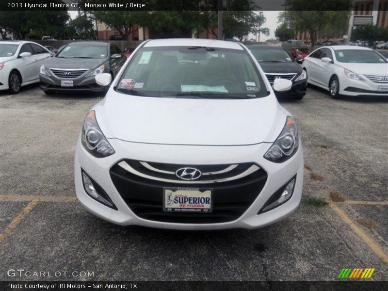 Monaco White / Beige 2013 Hyundai Elantra GT