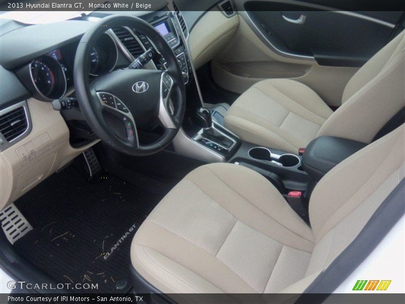 Monaco White / Beige 2013 Hyundai Elantra GT