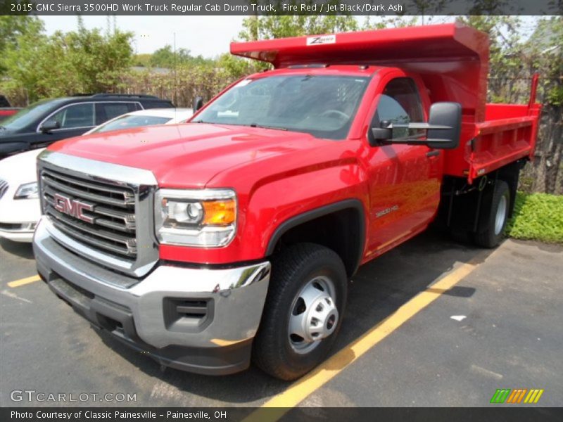 Front 3/4 View of 2015 Sierra 3500HD Work Truck Regular Cab Dump Truck