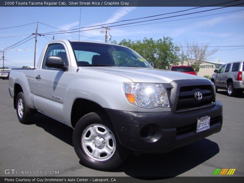 Silver Streak Mica / Graphite Gray 2008 Toyota Tacoma Regular Cab