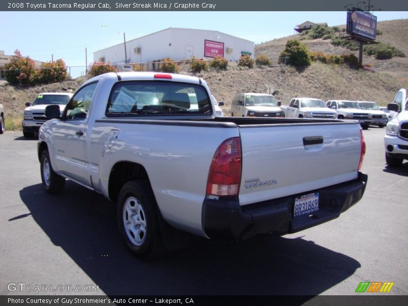Silver Streak Mica / Graphite Gray 2008 Toyota Tacoma Regular Cab