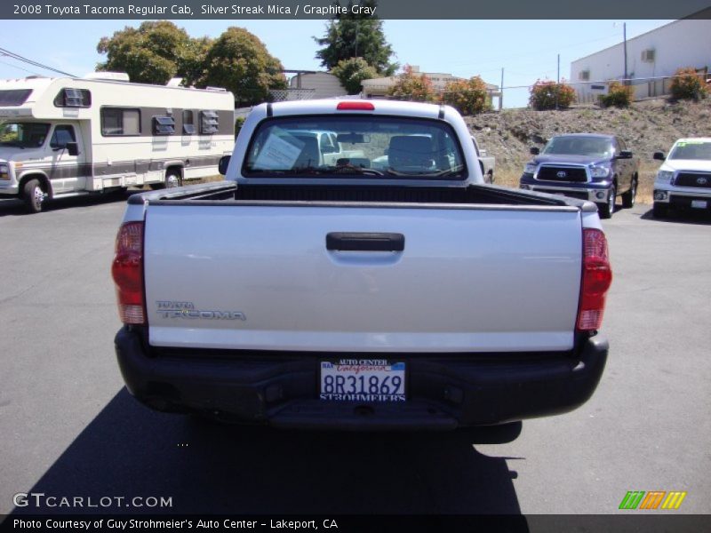 Silver Streak Mica / Graphite Gray 2008 Toyota Tacoma Regular Cab