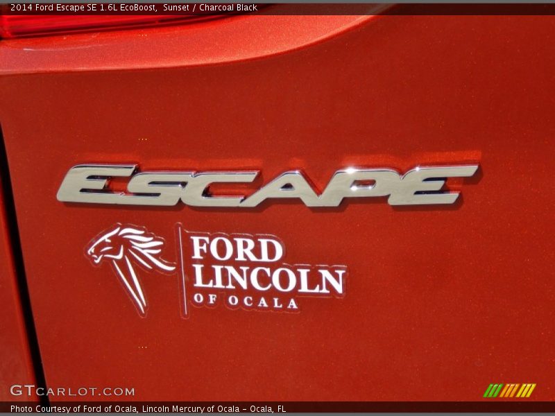 Sunset / Charcoal Black 2014 Ford Escape SE 1.6L EcoBoost