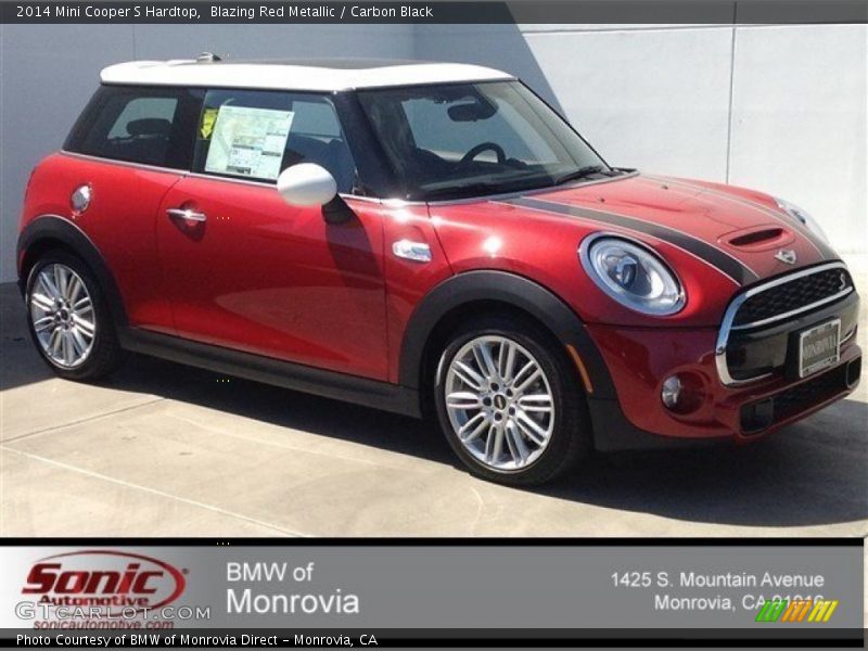 Blazing Red Metallic / Carbon Black 2014 Mini Cooper S Hardtop