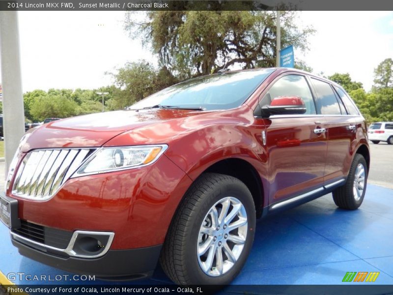 Sunset Metallic / Charcoal Black 2014 Lincoln MKX FWD