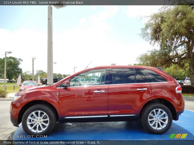 Sunset Metallic / Charcoal Black 2014 Lincoln MKX FWD
