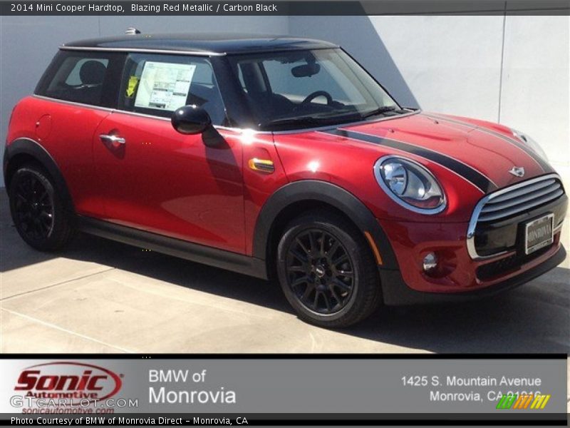 Blazing Red Metallic / Carbon Black 2014 Mini Cooper Hardtop