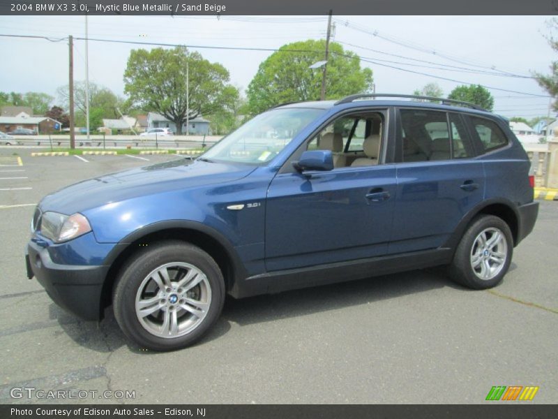 Mystic Blue Metallic / Sand Beige 2004 BMW X3 3.0i
