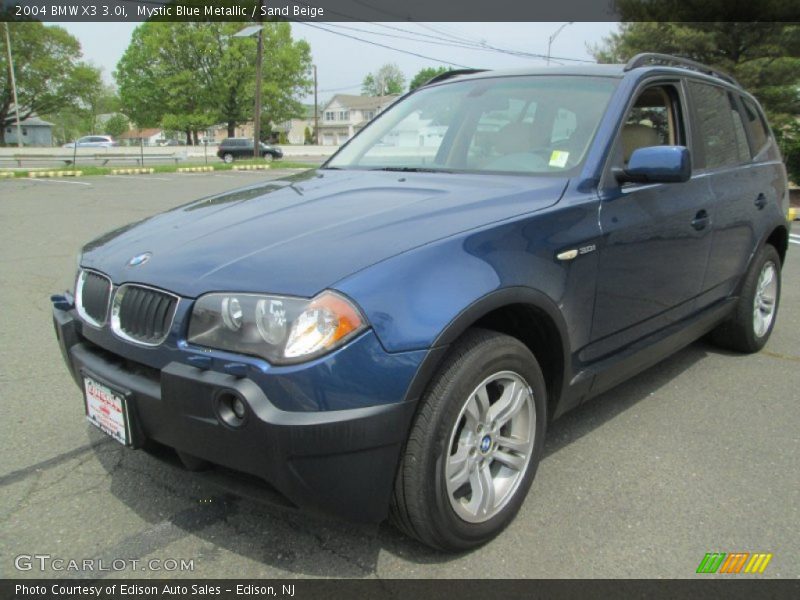 Mystic Blue Metallic / Sand Beige 2004 BMW X3 3.0i