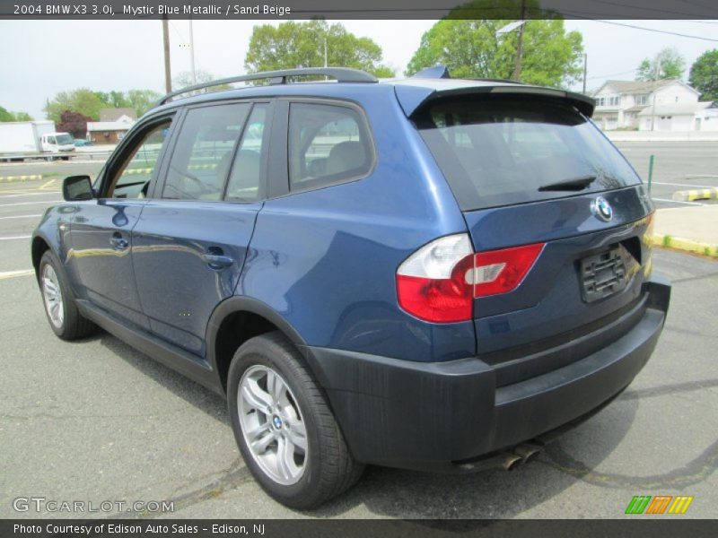 Mystic Blue Metallic / Sand Beige 2004 BMW X3 3.0i