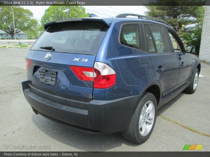 Mystic Blue Metallic / Sand Beige 2004 BMW X3 3.0i