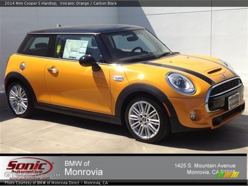 Volcanic Orange / Carbon Black 2014 Mini Cooper S Hardtop