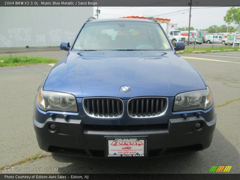 Mystic Blue Metallic / Sand Beige 2004 BMW X3 3.0i