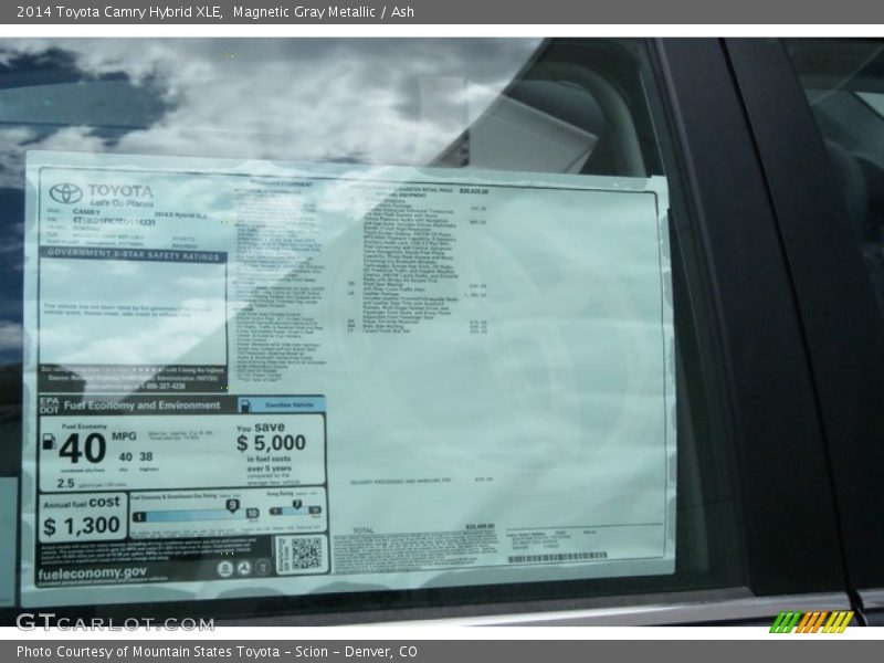 Magnetic Gray Metallic / Ash 2014 Toyota Camry Hybrid XLE