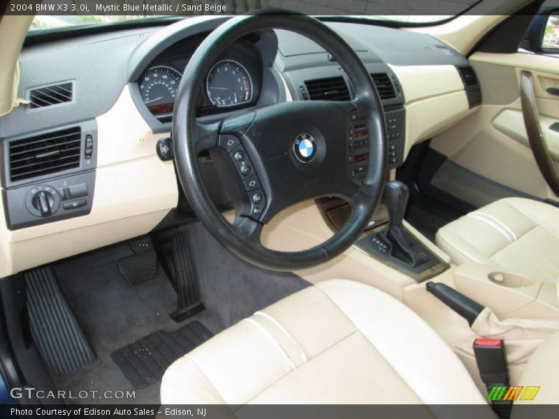 Mystic Blue Metallic / Sand Beige 2004 BMW X3 3.0i