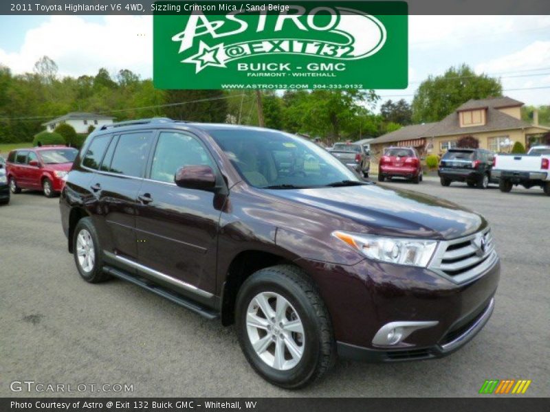 Sizzling Crimson Mica / Sand Beige 2011 Toyota Highlander V6 4WD