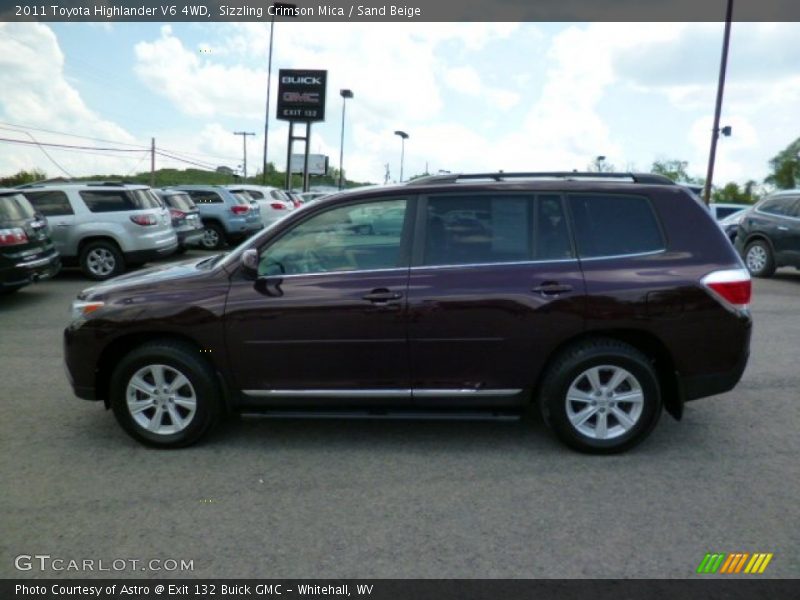 Sizzling Crimson Mica / Sand Beige 2011 Toyota Highlander V6 4WD