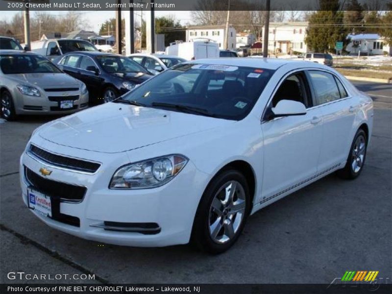 Summit White / Titanium 2009 Chevrolet Malibu LT Sedan