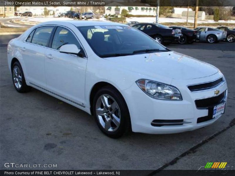 Summit White / Titanium 2009 Chevrolet Malibu LT Sedan