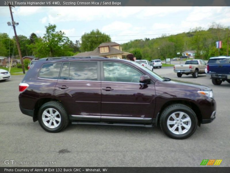 Sizzling Crimson Mica / Sand Beige 2011 Toyota Highlander V6 4WD