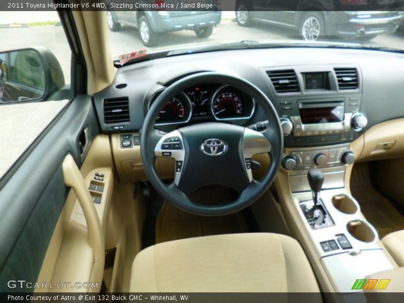 Sizzling Crimson Mica / Sand Beige 2011 Toyota Highlander V6 4WD