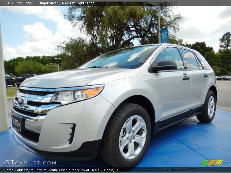 Ingot Silver / Medium Light Stone 2014 Ford Edge SE