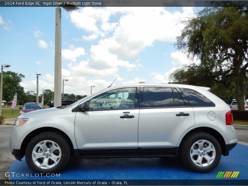Ingot Silver / Medium Light Stone 2014 Ford Edge SE