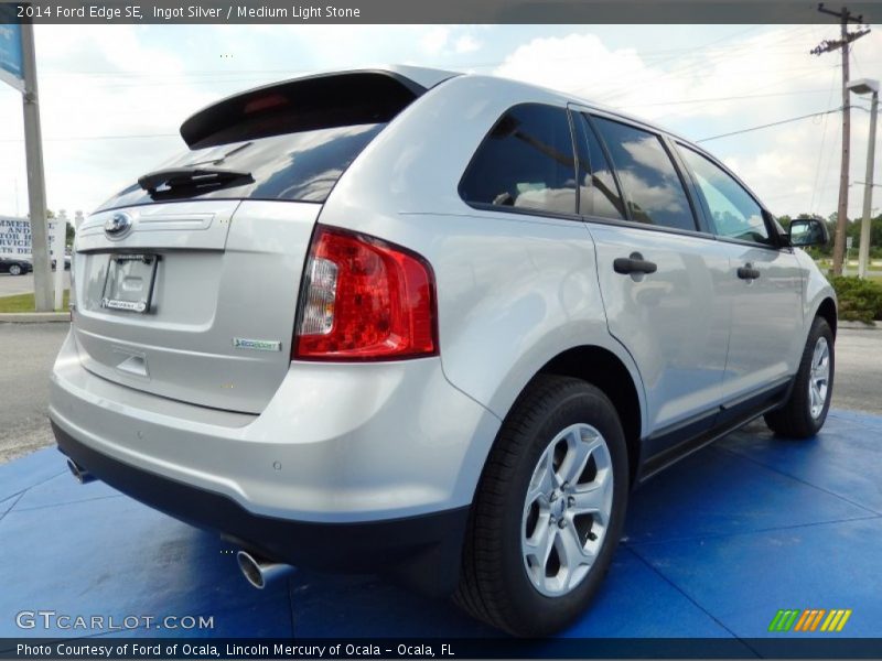 Ingot Silver / Medium Light Stone 2014 Ford Edge SE