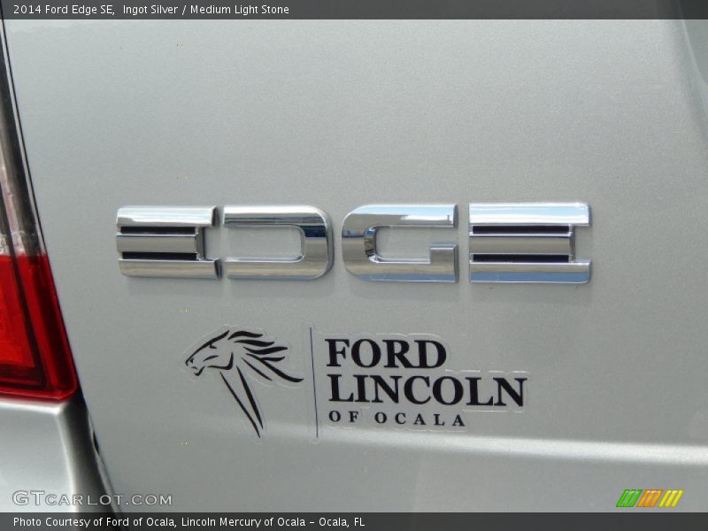 Ingot Silver / Medium Light Stone 2014 Ford Edge SE