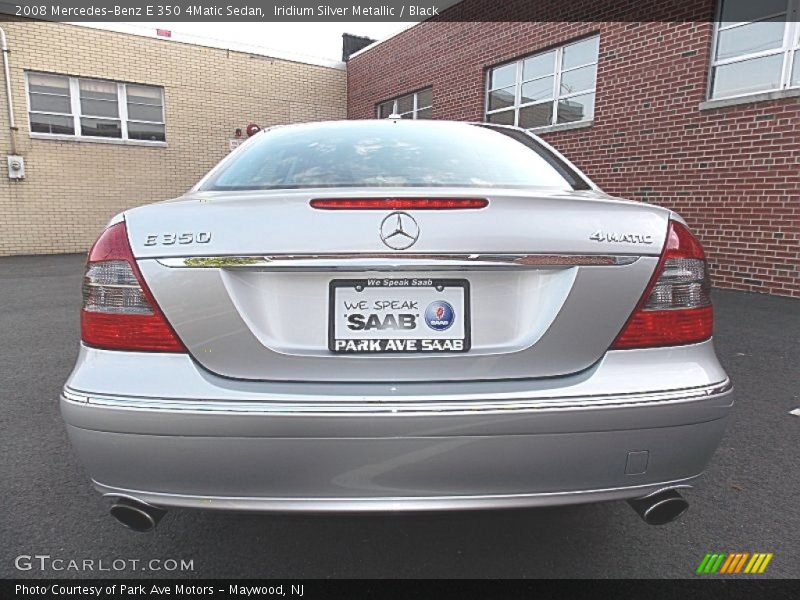 Iridium Silver Metallic / Black 2008 Mercedes-Benz E 350 4Matic Sedan
