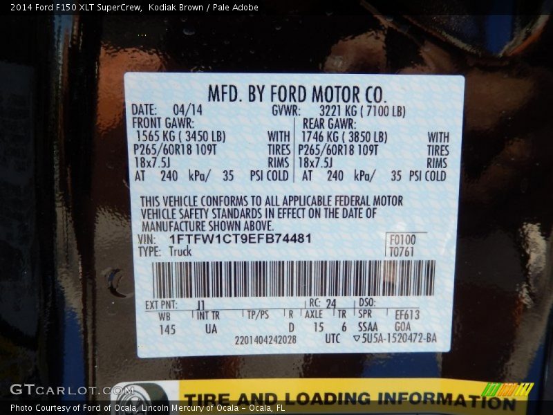 Kodiak Brown / Pale Adobe 2014 Ford F150 XLT SuperCrew