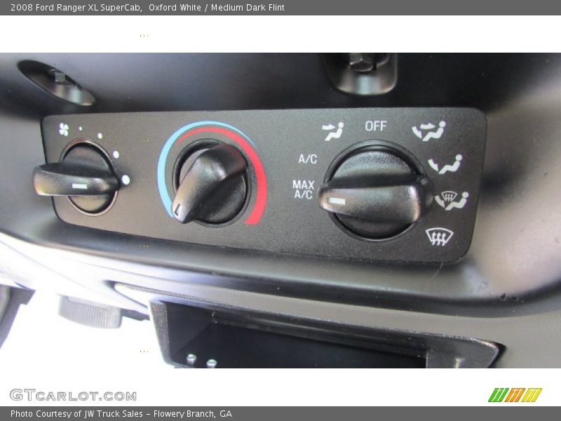 Controls of 2008 Ranger XL SuperCab