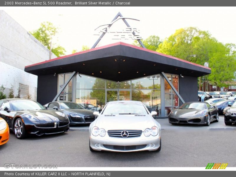 Brilliant Silver Metallic / Charcoal 2003 Mercedes-Benz SL 500 Roadster