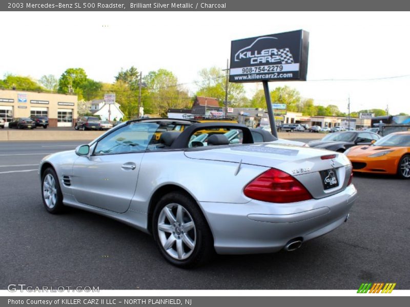 Brilliant Silver Metallic / Charcoal 2003 Mercedes-Benz SL 500 Roadster