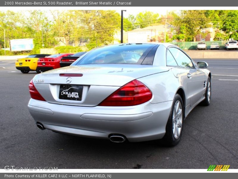 Brilliant Silver Metallic / Charcoal 2003 Mercedes-Benz SL 500 Roadster