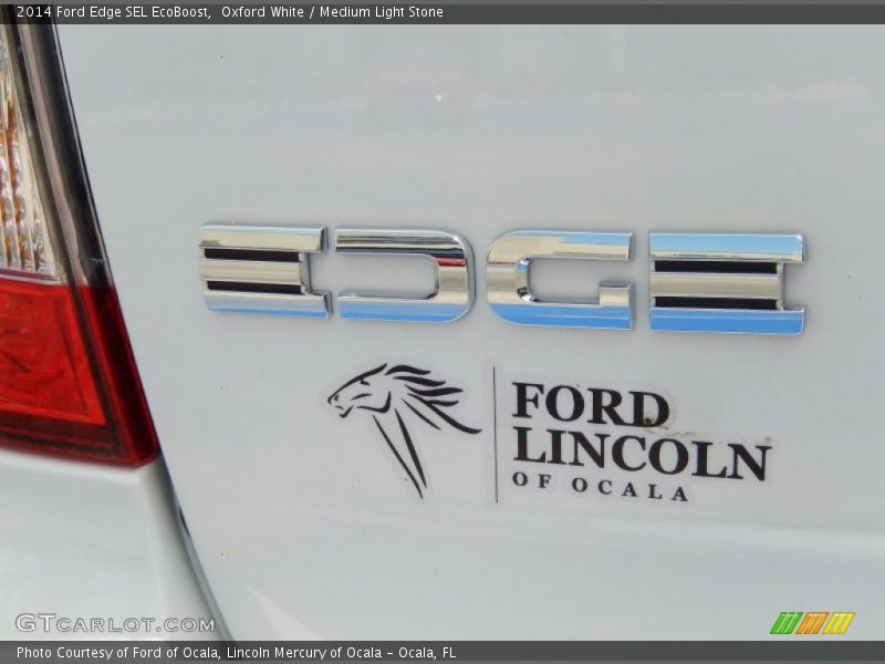 Oxford White / Medium Light Stone 2014 Ford Edge SEL EcoBoost