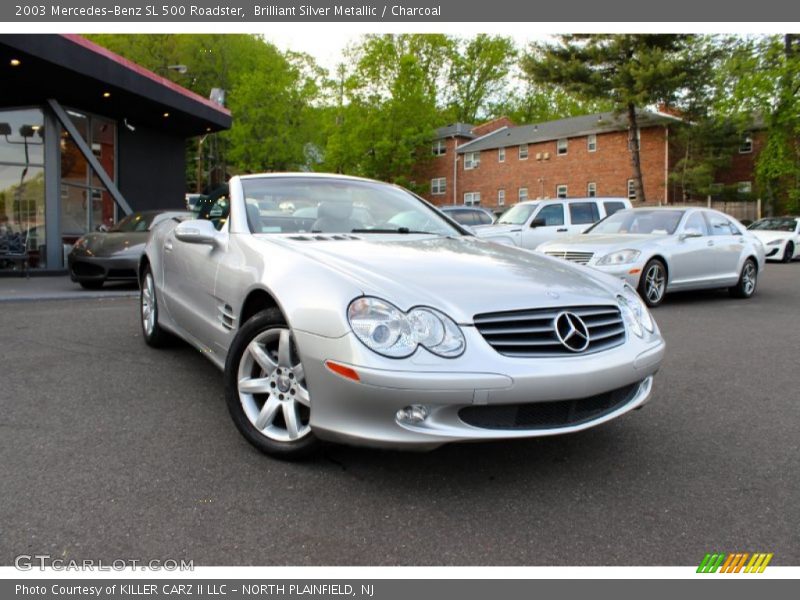 Brilliant Silver Metallic / Charcoal 2003 Mercedes-Benz SL 500 Roadster