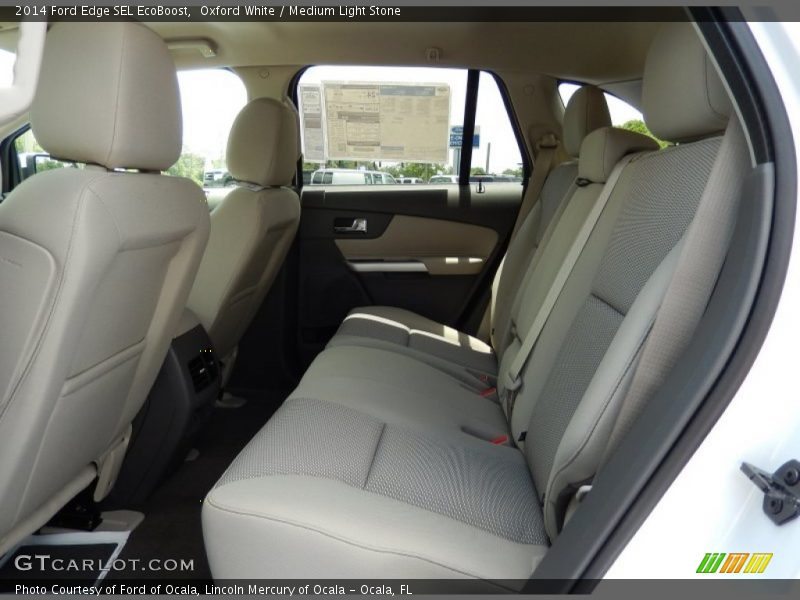 Oxford White / Medium Light Stone 2014 Ford Edge SEL EcoBoost