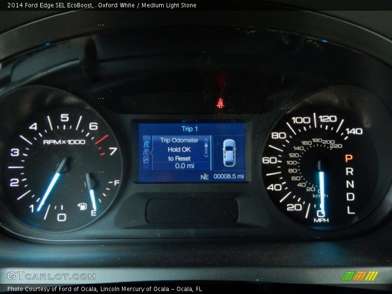 Oxford White / Medium Light Stone 2014 Ford Edge SEL EcoBoost