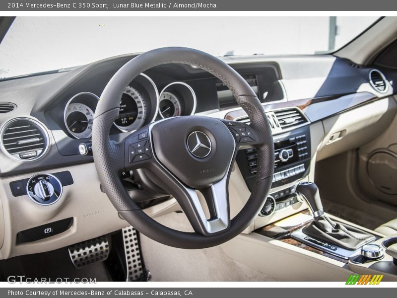 Lunar Blue Metallic / Almond/Mocha 2014 Mercedes-Benz C 350 Sport