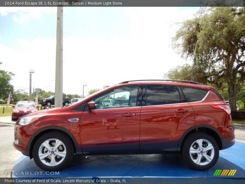 Sunset / Medium Light Stone 2014 Ford Escape SE 1.6L EcoBoost